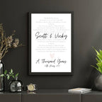 Wedding Lyric Personalised Print