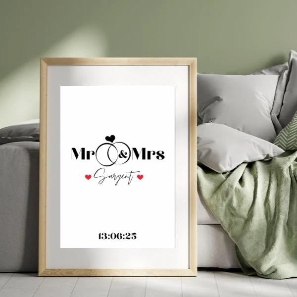 Wedding Date Keepsake Print