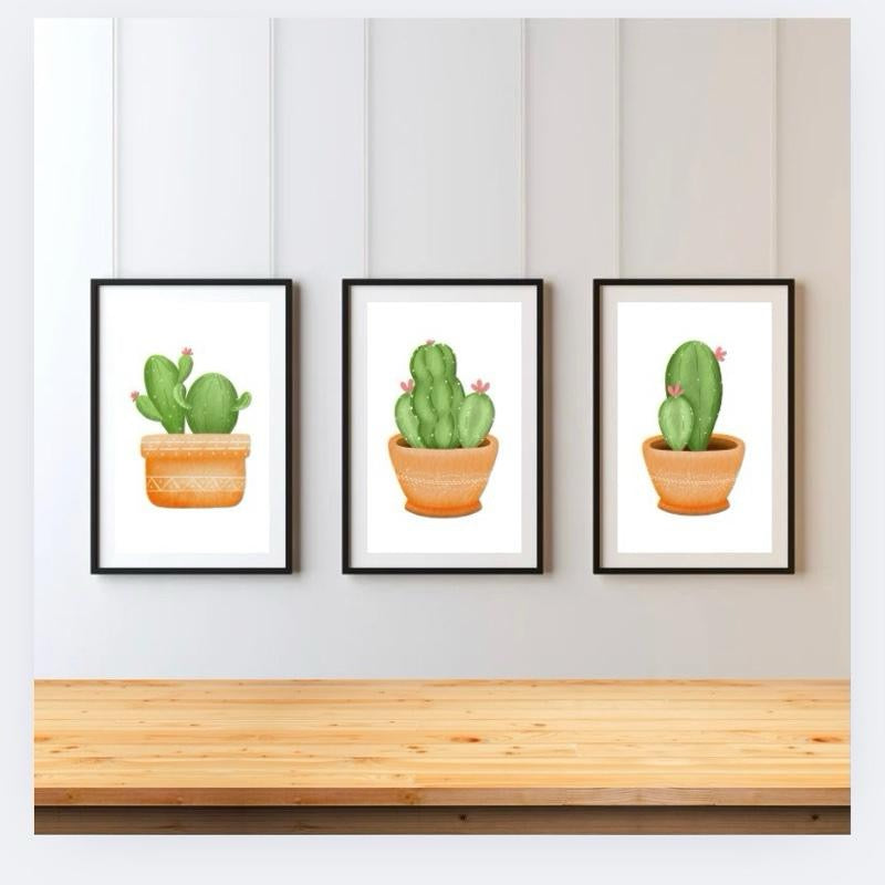 Kitchen Cactus Prints Set Of 3