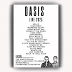 Oasis Live Tour 2025 Print