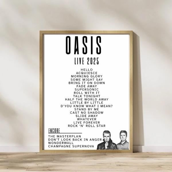Oasis Live Tour 2025 Print