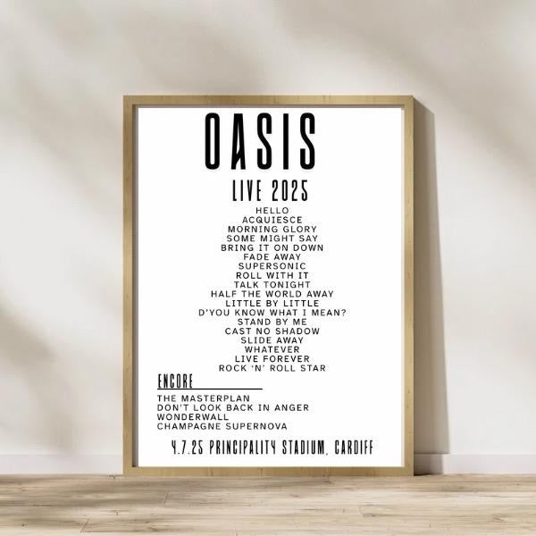 Oasis Live Tour 2025 Print