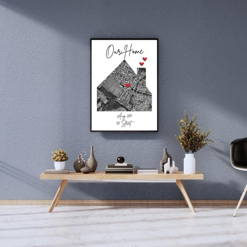 Our Home Personalised Map Print