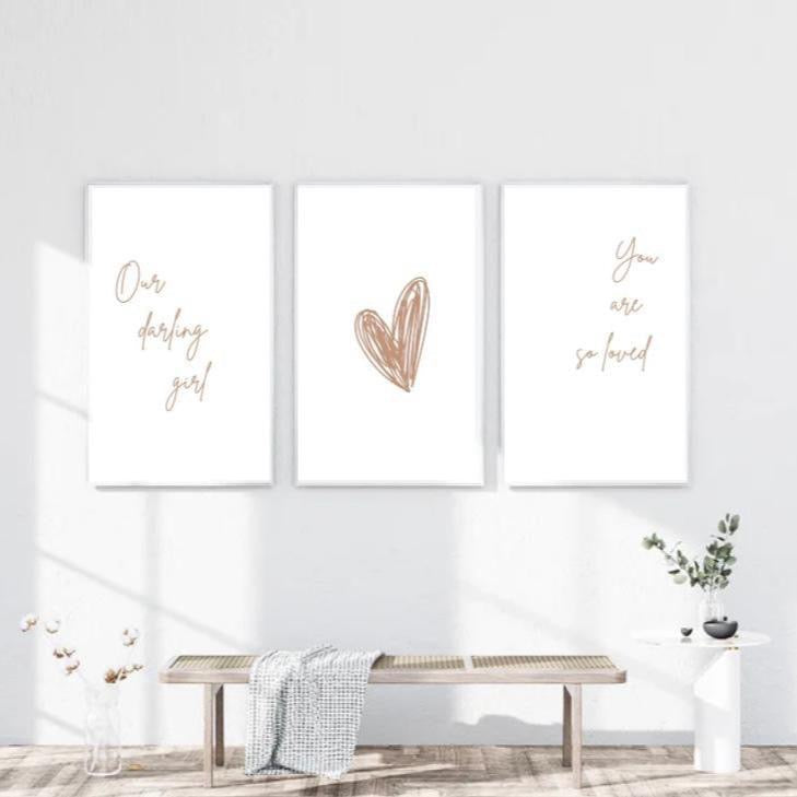 Our Darling Girl Set of 3 Prints