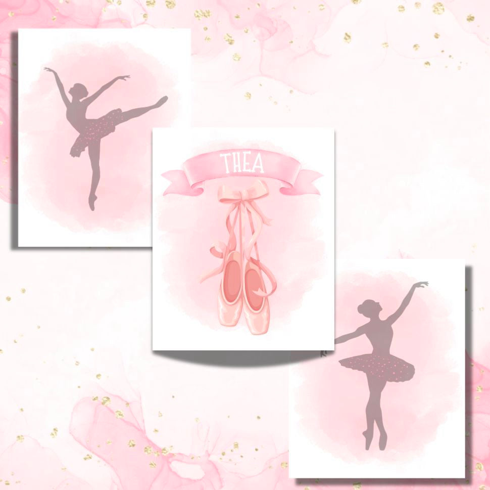 Personalised Ballet Prints Set Of 3