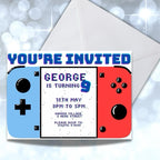 Personalised Gaming Childrens Birthday Invitations