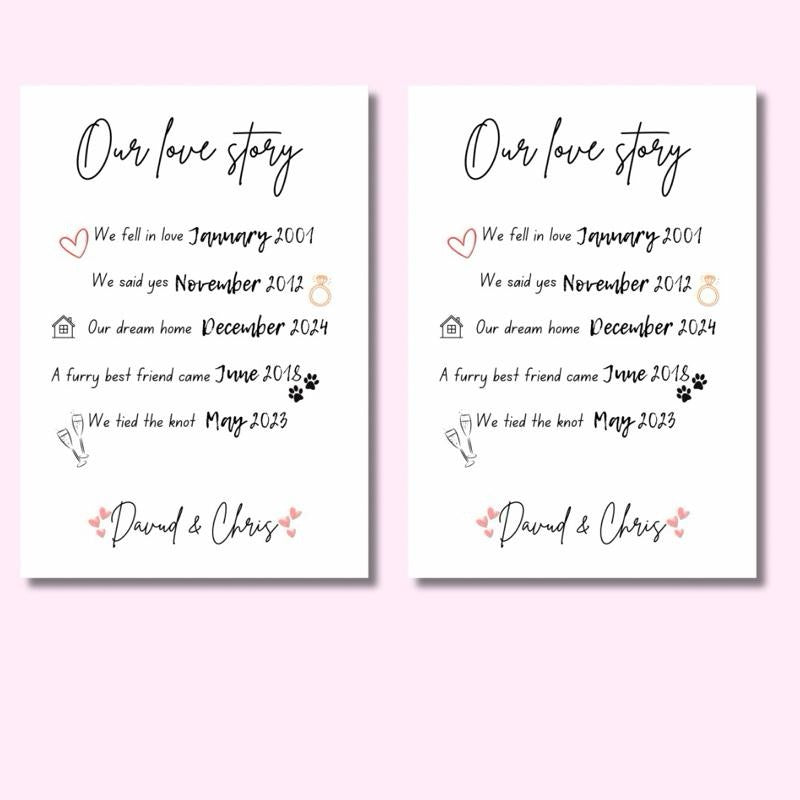 Personalised Love Story