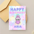 Personalised Labubu Birthday Card