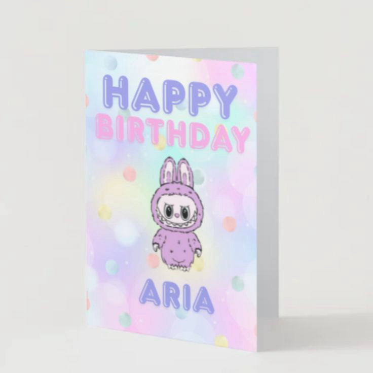 Personalised Labubu Birthday Card