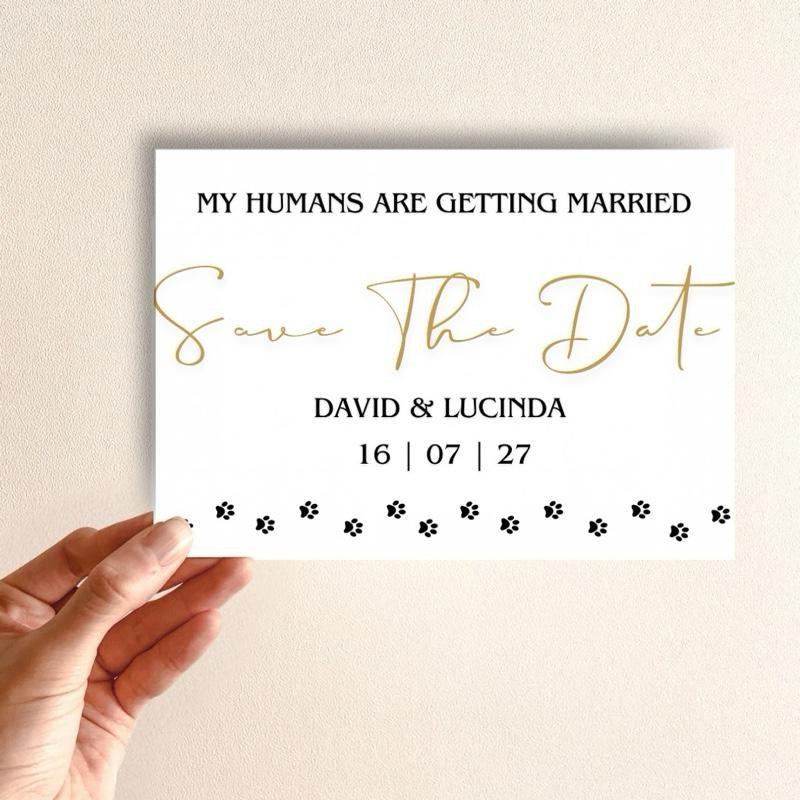 My Humans Are Getting Married - Save The Date Cards