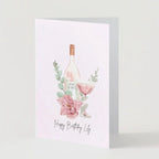 Personalised Floral Pink Birthday Card