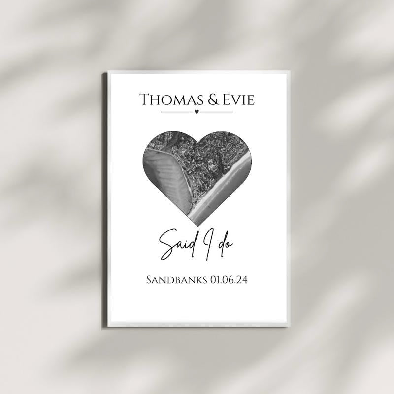 Said I Do Personalised Map Print
