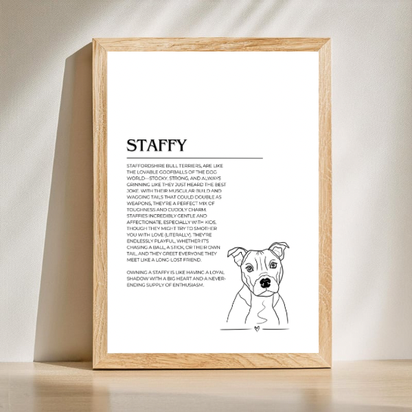 Dog Breed Description Quote Prints