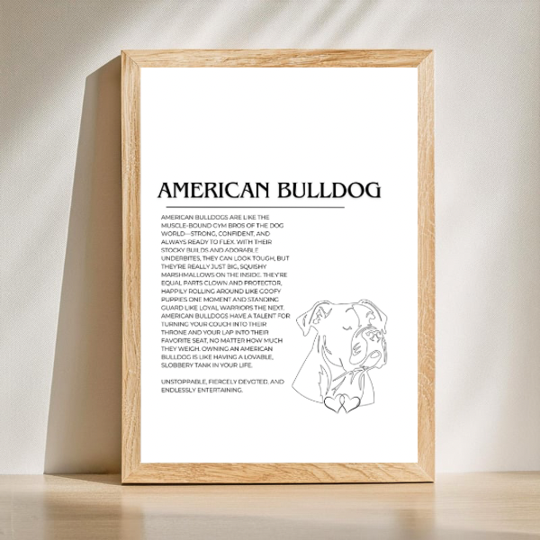 Dog Breed Description Quote Prints