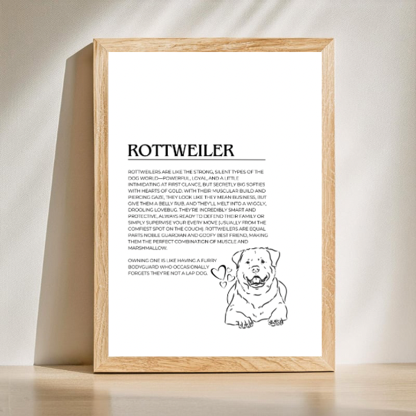 Dog Breed Description Quote Prints
