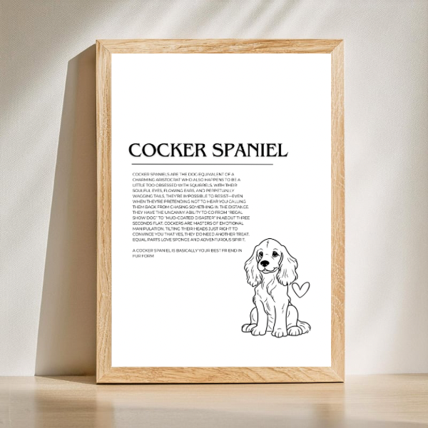 Dog Breed Description Quote Prints