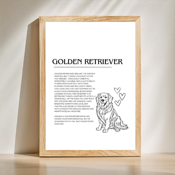 Dog Breed Description Quote Prints