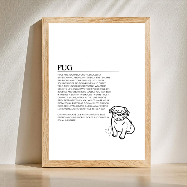 Dog Breed Description Quote Prints