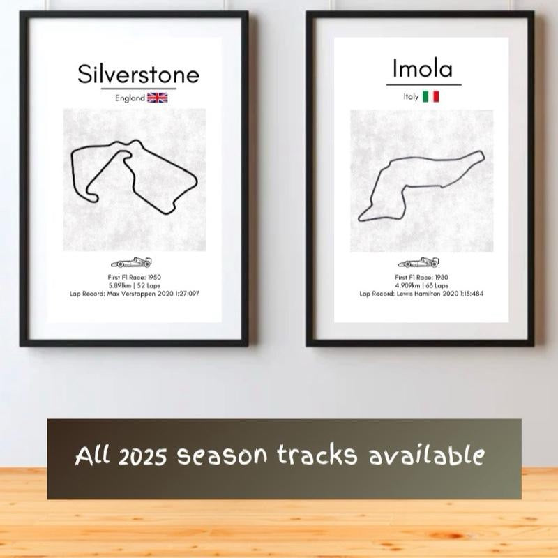 F1 Track Detail Prints 2025 Season