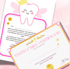 Tooth Fairy Letter & Certificate