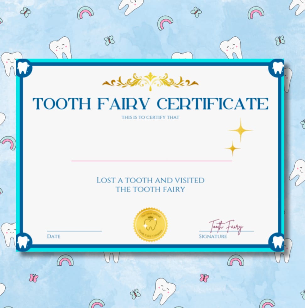 Tooth Fairy Letter & Certificate