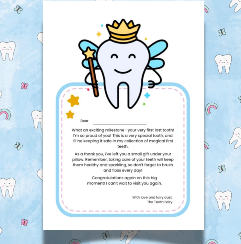 Tooth Fairy Letter & Certificate