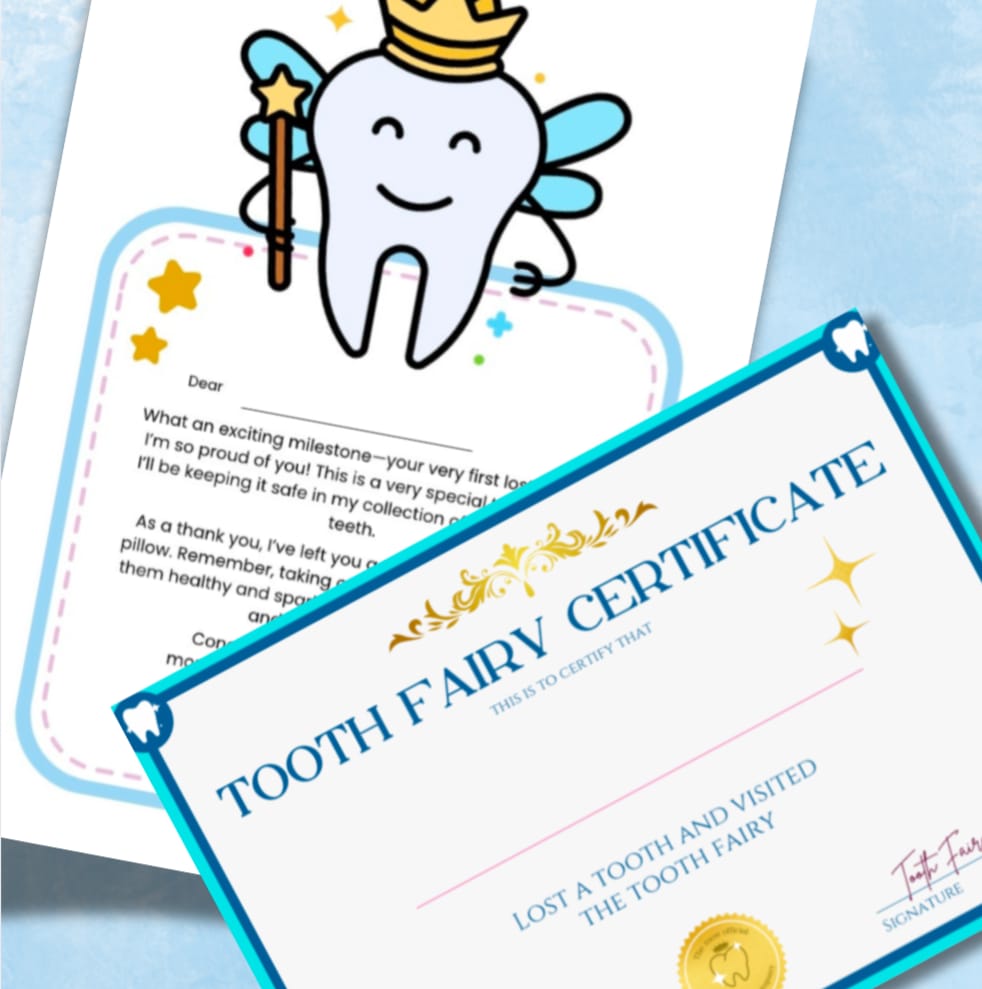 Tooth Fairy Letter & Certificate