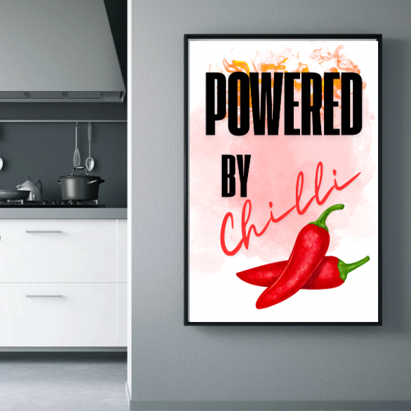 Powered By Chilli Bold Kitchen Print