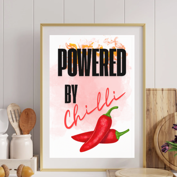 Powered By Chilli Bold Kitchen Print