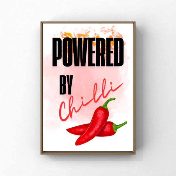Powered By Chilli Bold Kitchen Print