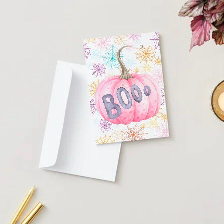 Boo Pastel Halloween Card