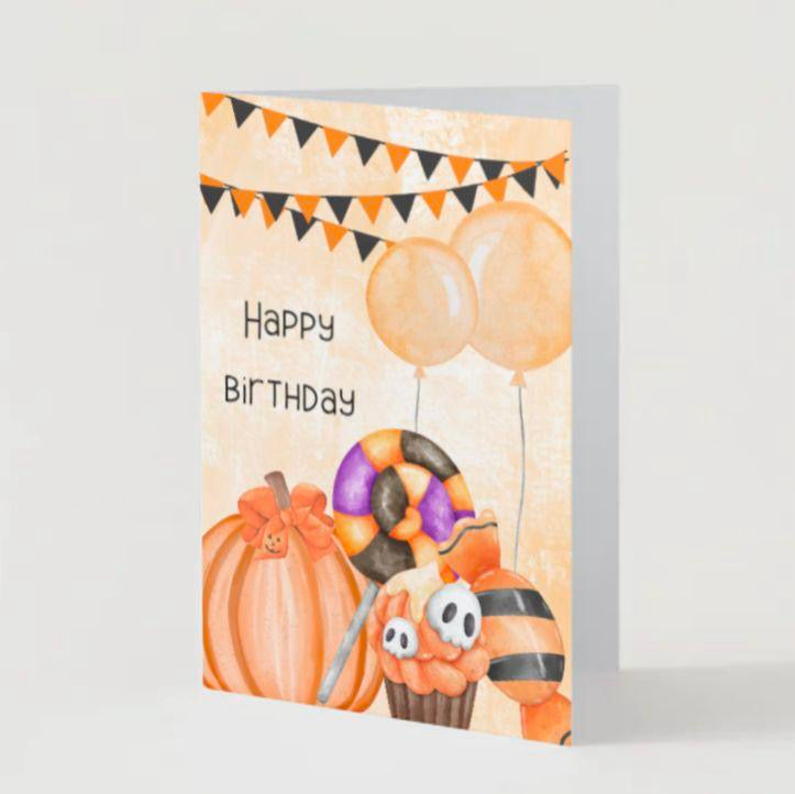 Happy Halloween Birthday Card