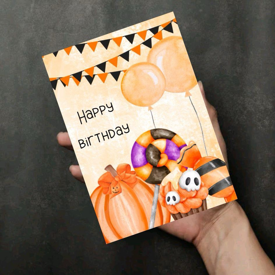 Happy Halloween Birthday Card