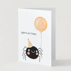 Cute Spider Happy Birthday Halloween Card