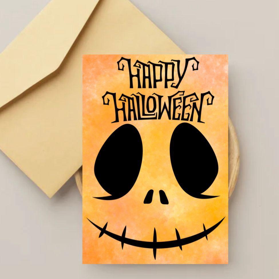 Happy Halloween Pumpkin Birthday Card
