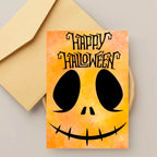Happy Halloween Pumpkin Birthday Card