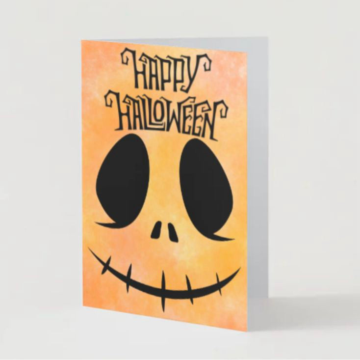 Happy Halloween Pumpkin Birthday Card