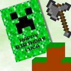 Personalised Happy Birthday Minecraft Birthday Card
