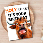 Holy Cow It’s Your Birthday – Funny Highland Cow Card