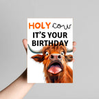 Holy Cow It’s Your Birthday – Funny Highland Cow Card