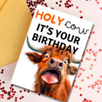 Holy Cow It’s Your Birthday – Funny Highland Cow Card