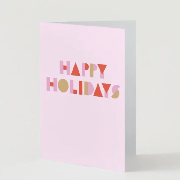 Pack of 12 Pink Christmas Cards