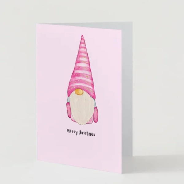 Pack of 12 Pink Christmas Cards