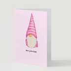 Pack of 12 Pink Christmas Cards