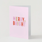 Pack of 12 Pink Christmas Cards