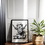 Highland Cow Cooking Print