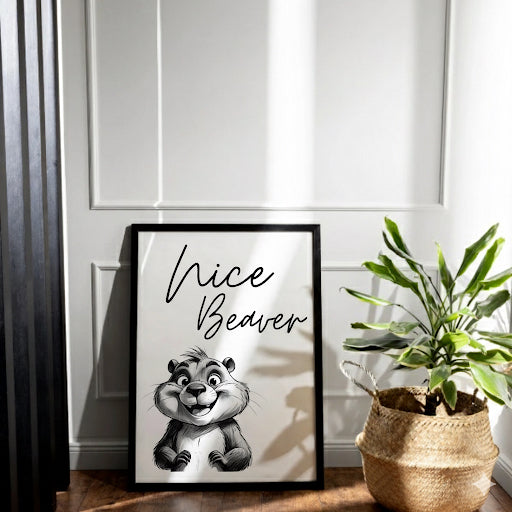 Nice Beaver Bathroom Print