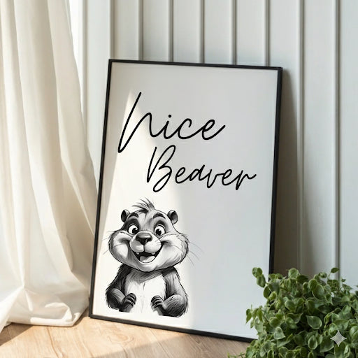 Nice Beaver Bathroom Print