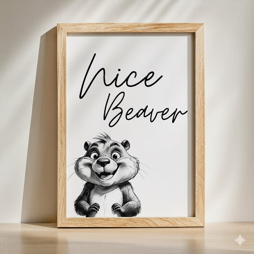 Nice Beaver Bathroom Print