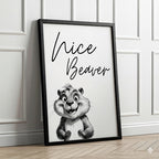 Nice Beaver Bathroom Print
